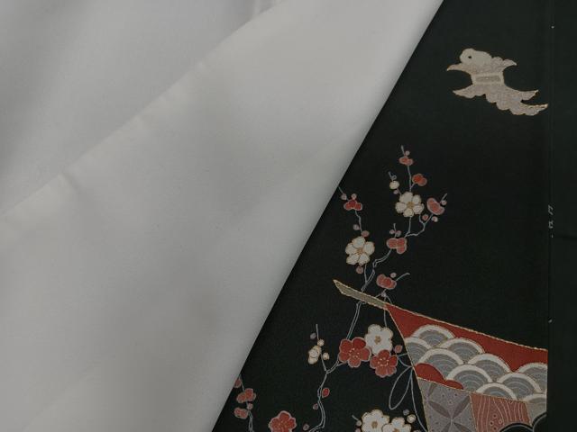 平和屋着物■豪華黒留袖　駒刺繍　几帳花文　金彩　正絹　逸品　CABC7319xe