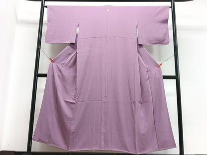 平和屋着物■上質な色無地 京紫色 正絹 逸品 CABC7322xe