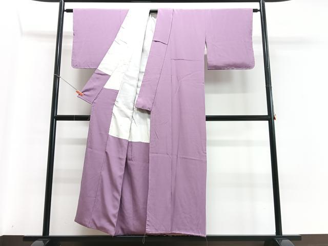 平和屋着物■上質な色無地 京紫色 正絹 逸品 CABC7322xe