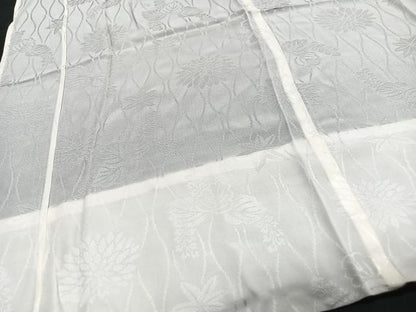 平和屋着物■長襦袢　無双仕立て　立涌花地紋　正絹　逸品　CABC7338xe