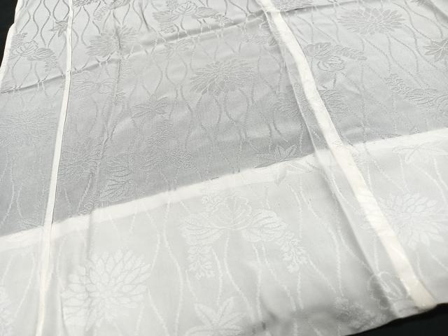 平和屋着物■長襦袢　無双仕立て　立涌花地紋　正絹　逸品　CABC7338xe