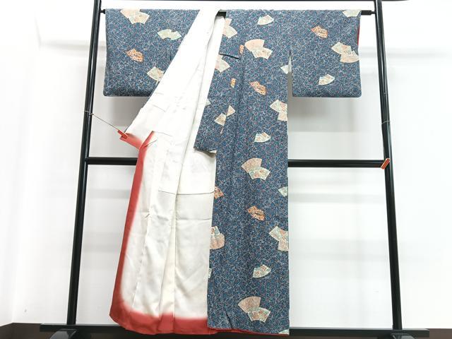 平和屋着物■上質な小紋 地紙花文 正絹 逸品 CABC7341xe