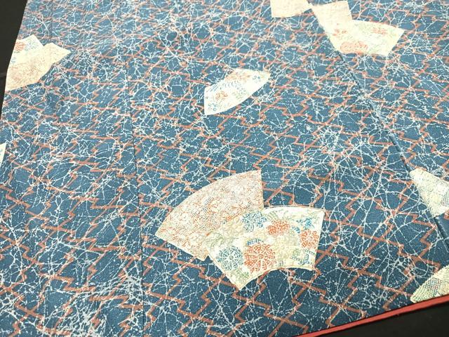 平和屋着物■上質な小紋 地紙花文 正絹 逸品 CABC7341xe