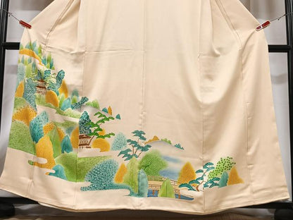 平和屋着物■豪華色留袖　風景文　正絹　逸品　未使用　CABC7381xe