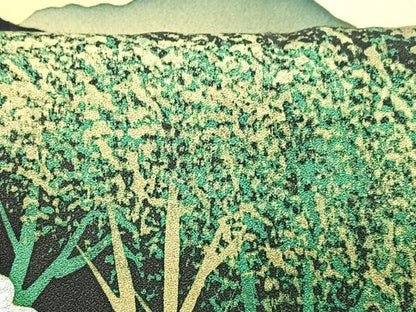 平和屋着物■訪問着 手描き 風景文 暈し染め 正絹 逸品 CABC7395xe