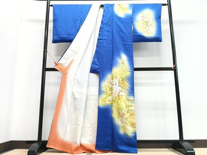 平和屋着物■訪問着 草花文 暈し染め 正絹 逸品 CABC7396xe