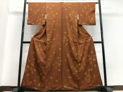 平和屋着物■上質な小紋 舞花文 金彩 正絹 逸品 CABC7424xe