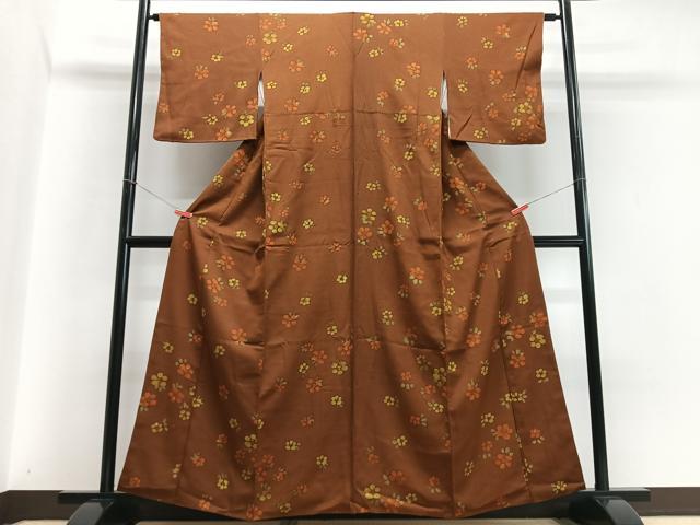 平和屋着物■上質な小紋 舞花文 金彩 正絹 逸品 CABC7424xe