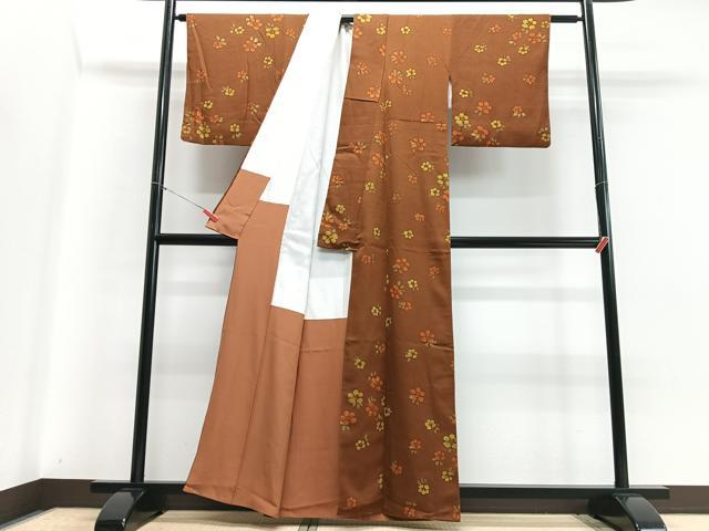 平和屋着物■上質な小紋 舞花文 金彩 正絹 逸品 CABC7424xe