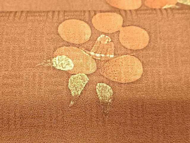 平和屋着物■上質な小紋 舞花文 金彩 正絹 逸品 CABC7424xe