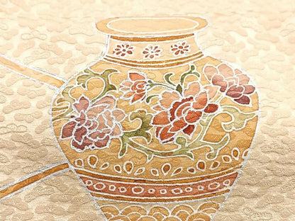 平和屋着物■訪問着 刺繍 絞り 陶器文 正絹 逸品 CABC7426xe