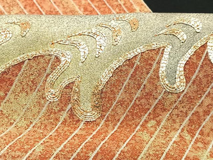 平和屋着物■豪華黒留袖　駒刺繍　立波文　金彩　正絹　逸品　CABC7446xe