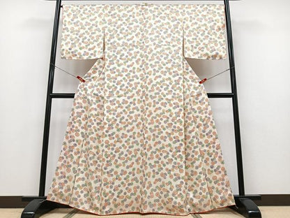 平和屋着物■上質な小紋 花尽くし 正絹 逸品 CABC7463xe