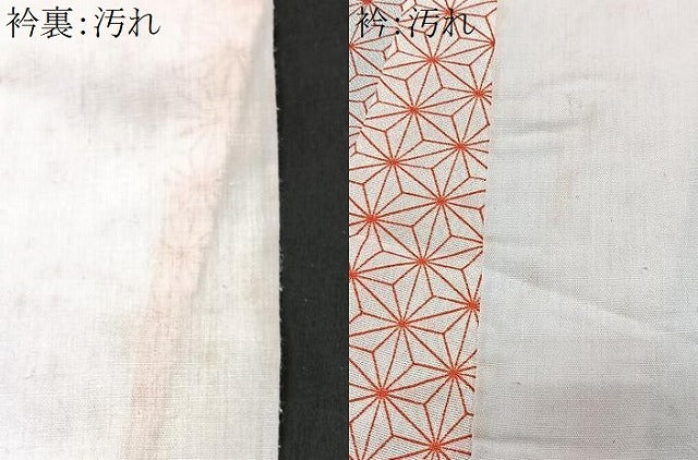 平和屋着物■長襦袢　無双仕立て　麻の葉文様　洗える着物　CABC7469xe
