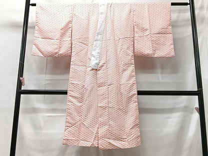 平和屋着物■長襦袢　無双仕立て　麻の葉文様　洗える着物　CABC7469xe