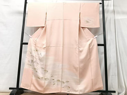 平和屋着物■訪問着 地紋起こし 風景文 暈し染め 正絹 逸品 CABC7476xe
