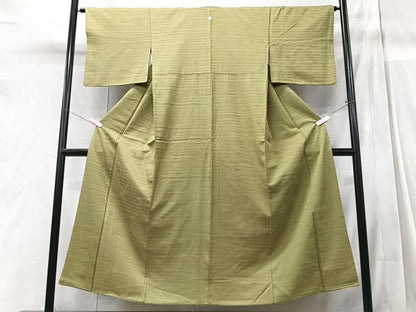 平和屋着物■上質な色無地 流水地紋 梅幸茶色 正絹 逸品 CABC7482xe