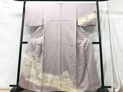 平和屋着物■訪問着 風景文 暈し染め 金彩 正絹 逸品 CABC7484xe