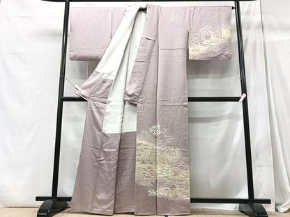 平和屋着物■訪問着 風景文 暈し染め 金彩 正絹 逸品 CABC7484xe