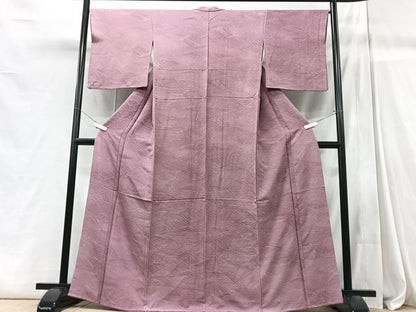 平和屋着物■上質な小紋 地紋起こし 立波文 正絹 逸品 CABC7485xe