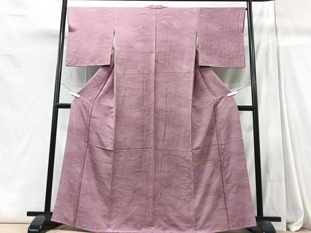 平和屋着物■上質な小紋 地紋起こし 立波文 正絹 逸品 CABC7485xe