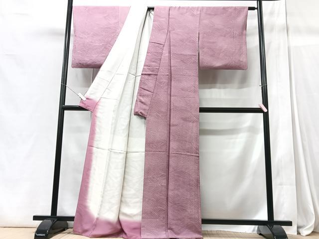 平和屋着物■上質な小紋 地紋起こし 立波文 正絹 逸品 CABC7485xe