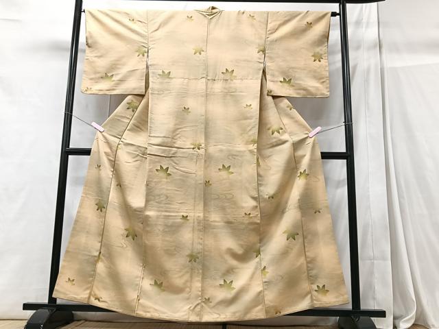 平和屋着物■上質な小紋 舞楓文 正絹 逸品 CABC7496xe