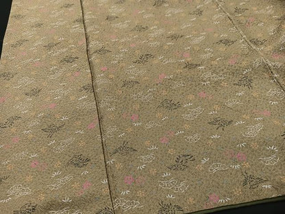平和屋着物■上質な小紋　花鳥文　正絹　逸品　CABC7522xe