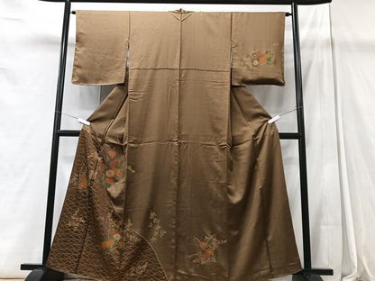 平和屋着物■訪問着 草花文 金彩 正絹 逸品 CABC7569xe