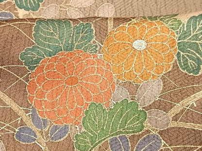 平和屋着物■訪問着 草花文 金彩 正絹 逸品 CABC7569xe
