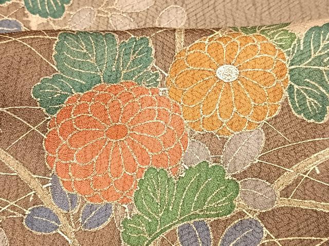 平和屋着物■訪問着 草花文 金彩 正絹 逸品 CABC7569xe