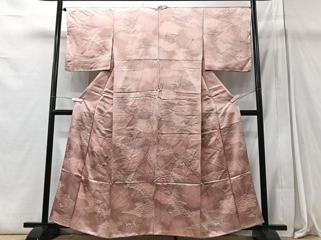 平和屋着物■上質な小紋 草花文 暈し染め 正絹 逸品 CABC7570xe