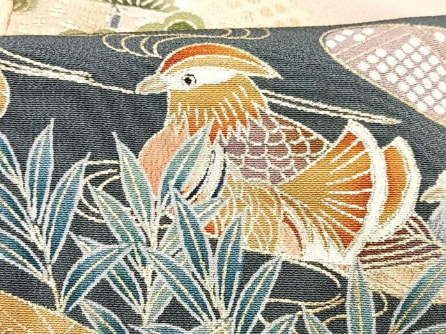 平和屋着物■豪華黒留袖 風景文 金彩 正絹 逸品 CABC7572xe