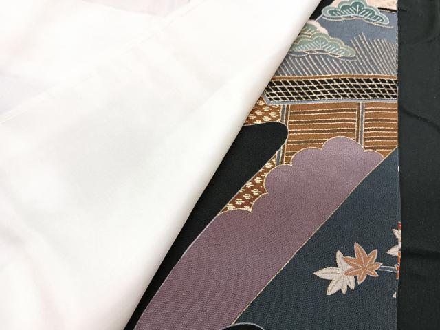平和屋着物■豪華黒留袖 風景文 金彩 正絹 逸品 CABC7572xe