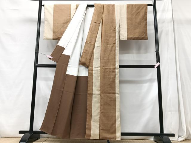平和屋着物■上質な紬 間道 正絹 逸品 CABC7573xe