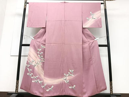 平和屋着物■訪問着 飛鶴文 暈し染め 正絹 逸品 CABC7579xe