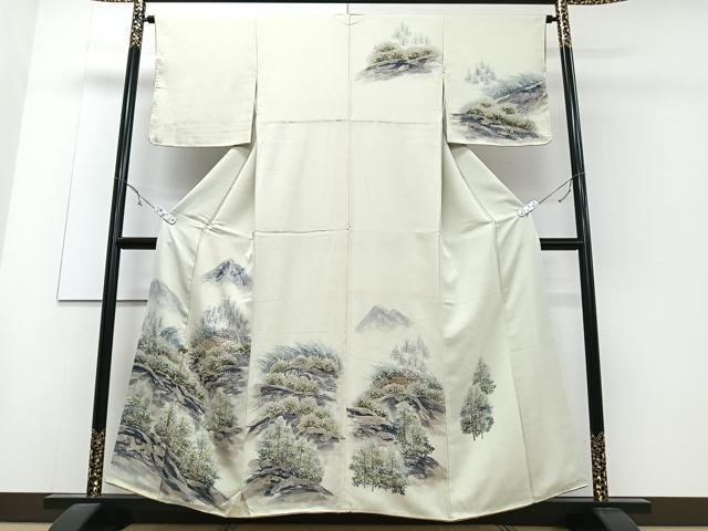 平和屋着物■訪問着 手描き 風景文 正絹 逸品 CABC7598xe