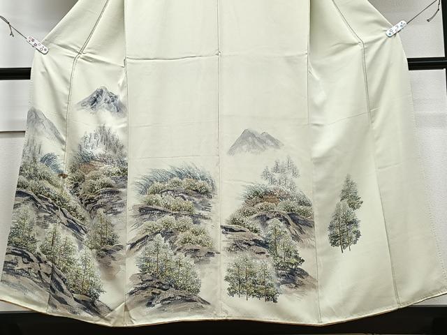 平和屋着物■訪問着 手描き 風景文 正絹 逸品 CABC7598xe