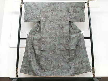 平和屋着物■上質な小紋 吉祥花文 正絹 逸品 CABC7600xe