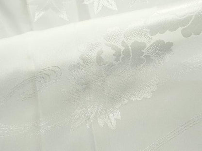 平和屋着物■長襦袢 無双仕立て 流水草花地紋 洗える着物 CABC7610ou