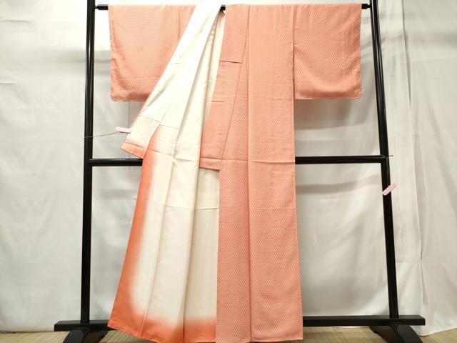 平和屋着物■上質な小紋 舞花文 正絹 逸品 未使用 CABC7618ou