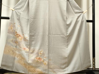 平和屋着物■訪問着 地紙花鳥文 暈し染め 金彩 正絹 逸品 CABC7634ou
