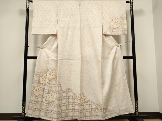 平和屋着物■訪問着 総絞り 楓文 正絹 逸品 CABC7639ou