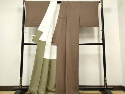 平和屋着物■上質な小紋 縞 正絹 逸品 CABC7641ou