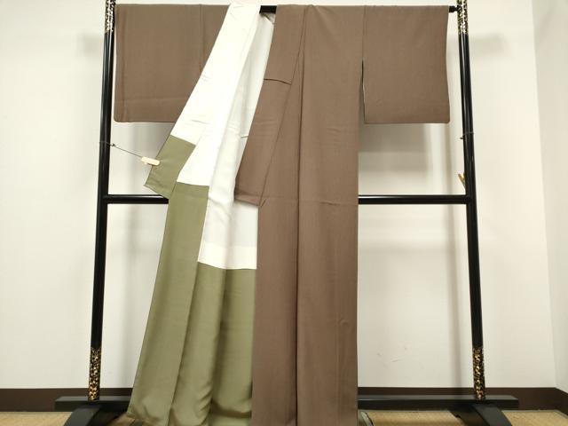 平和屋着物■上質な小紋 縞 正絹 逸品 CABC7641ou