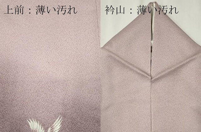 平和屋着物■訪問着 江戸小紋 刺繍 飛鶴文 文字文 暈し染め 正絹 逸品 CABC7650ou