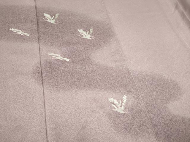 平和屋着物■訪問着 江戸小紋 刺繍 飛鶴文 文字文 暈し染め 正絹 逸品 CABC7650ou