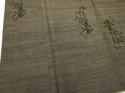 平和屋着物■上質な紬　草花文　正絹　逸品　CABC7652ou