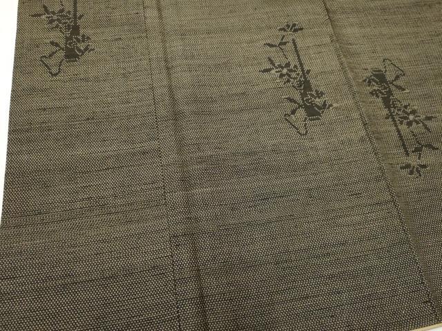 平和屋着物■上質な紬　草花文　正絹　逸品　CABC7652ou