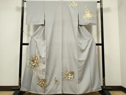 平和屋着物■訪問着 地紙枝花文 暈し染め 金彩 正絹 逸品 CABC7656ou